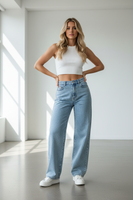 Pantalones Vaqueros de Talle Alto Clásicos - LÚVORA