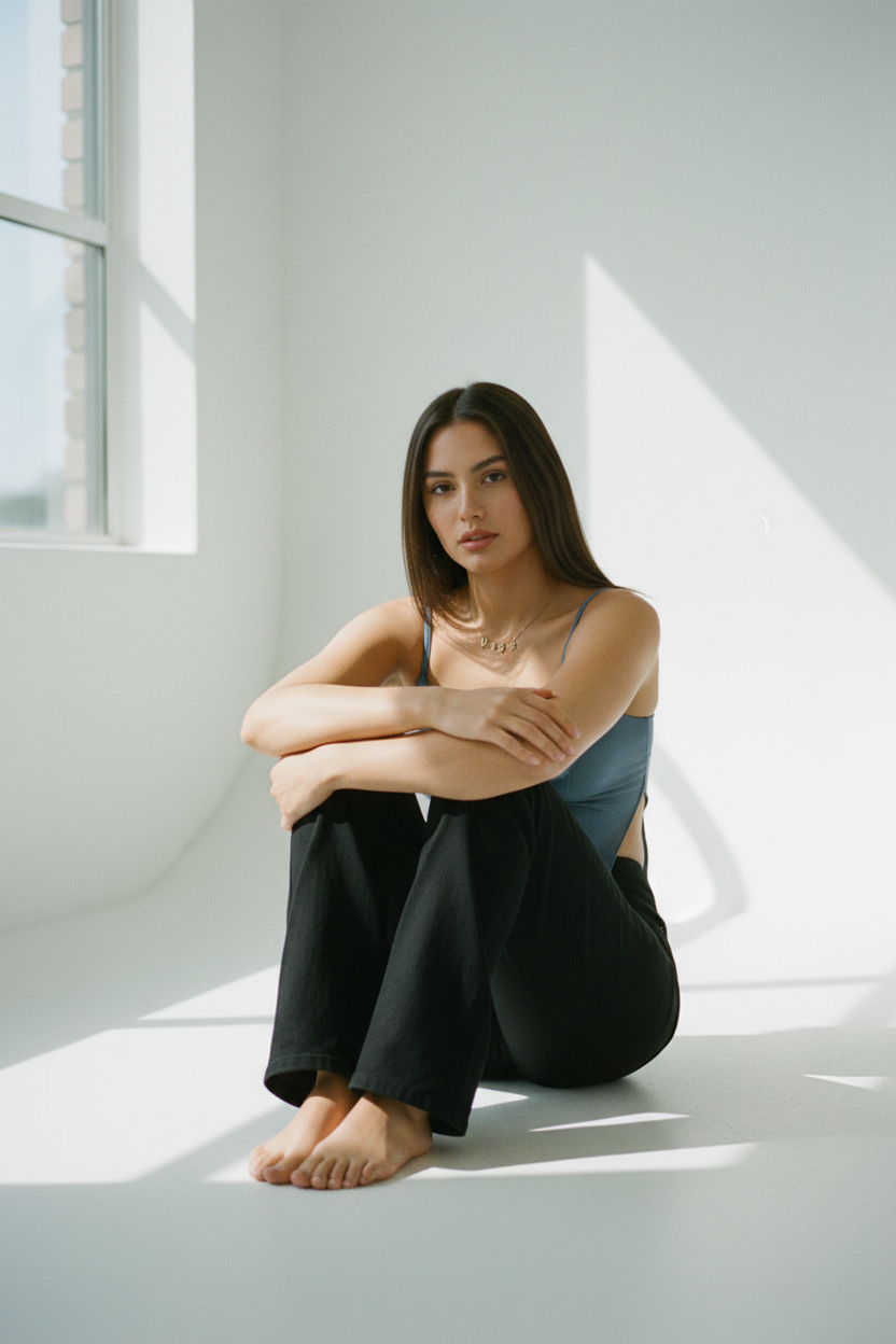 Top Chaleco Crop con Lazo Frontal - LÚVORA