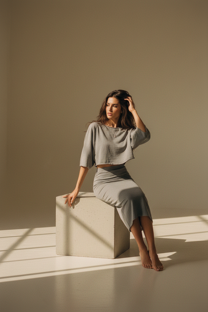 Crop Top Boxy Algodón Premium - LÚVORA