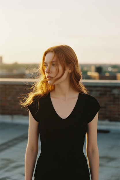 Remera de Punto Fino Estilizador - LÚVORA