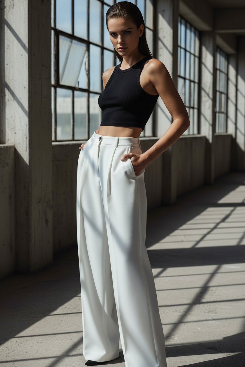 Pantalones de Sastre de Cintura Alta - LÚVORA