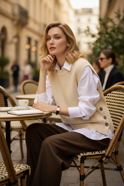 Chaleco de Lana Merino Elegante - LÚVORA