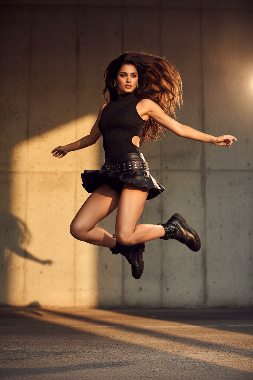 Falda Mini Vintage Gótica de Cintura Baja - LÚVORA