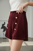 Shorts de Terciopelo con Hebilla Doble - LÚVORA