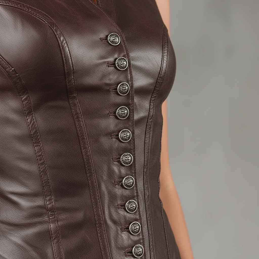 Chaleco de Cuero Vintage Sin Mangas - LÚVORA