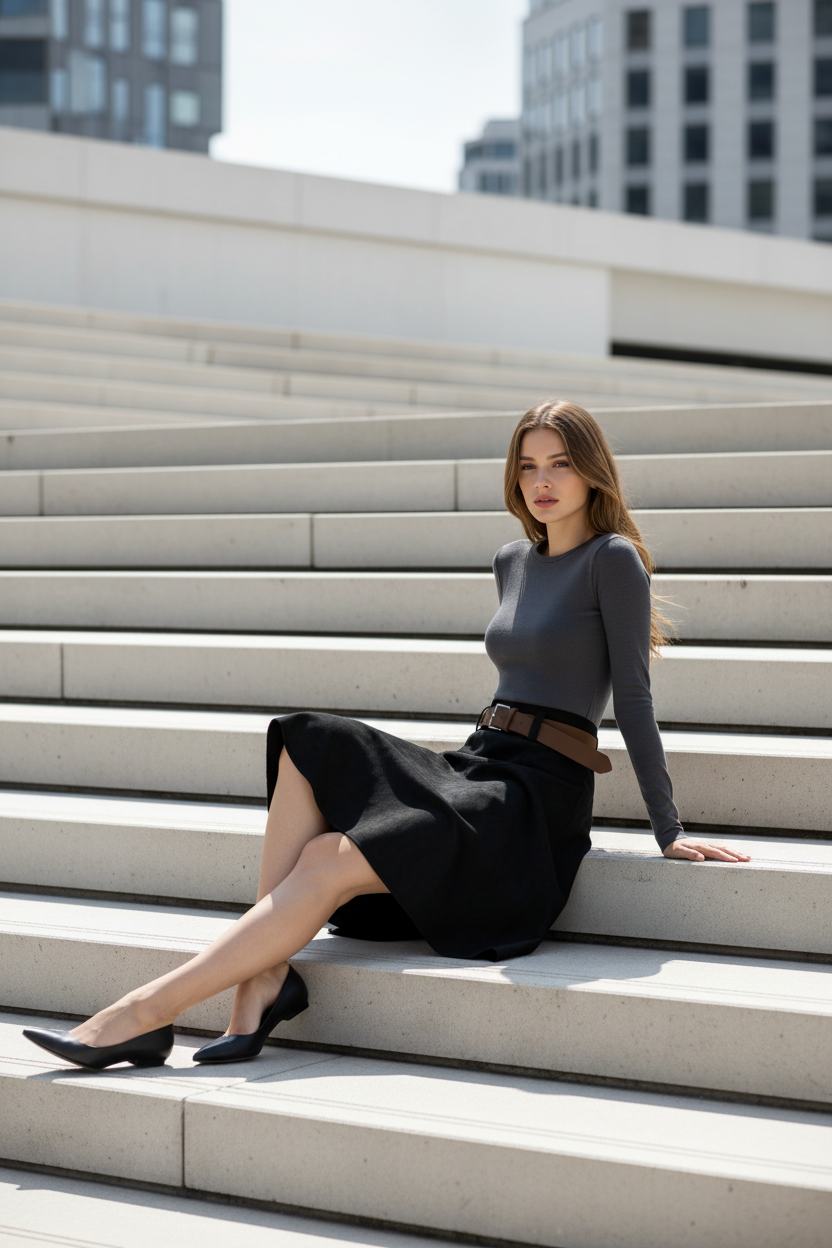 Falda Asimétrica Chic con Volantes - LÚVORA