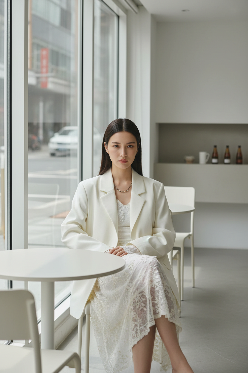 Blazer Chic con Encaje - LÚVORA