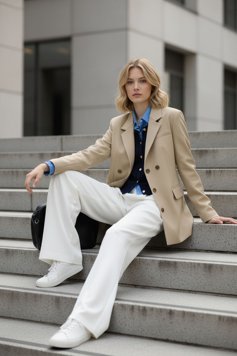 Blazer caqui chic - LÚVORA