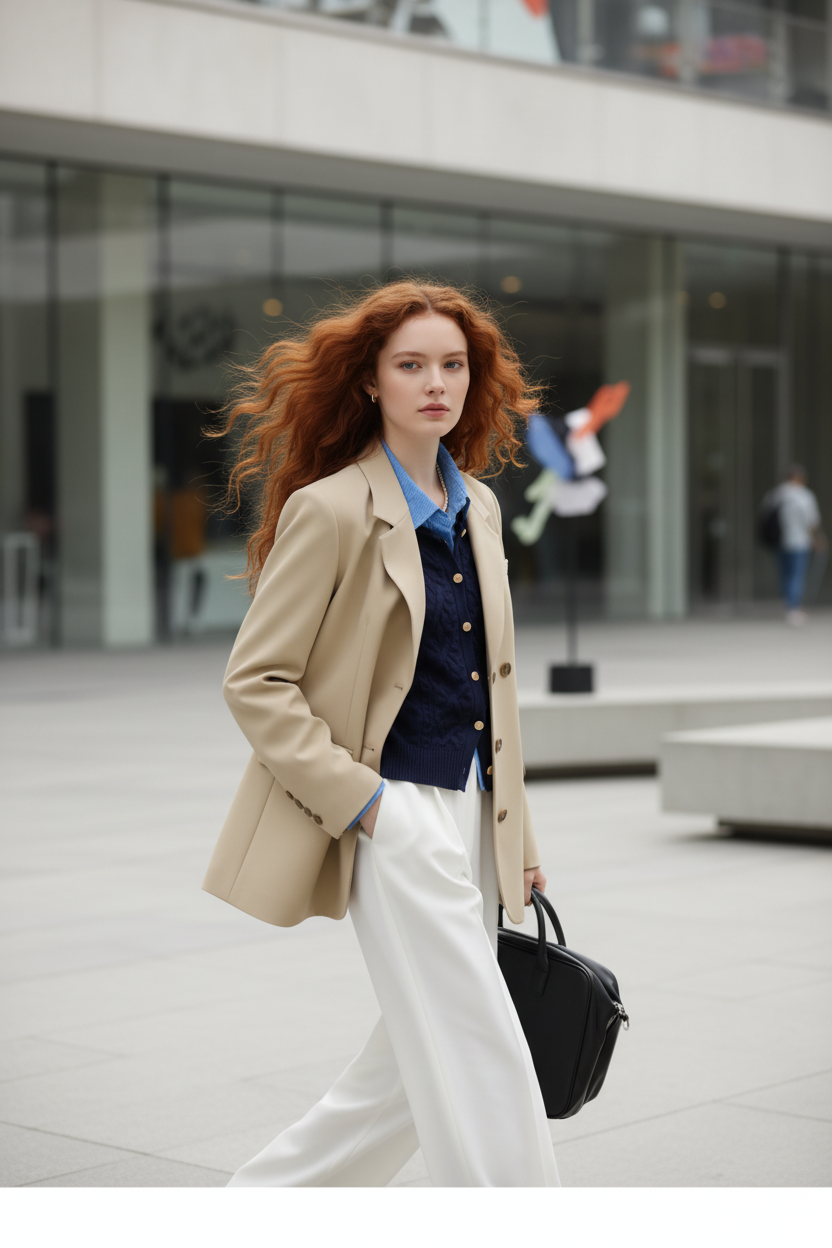 Blazer caqui chic - LÚVORA