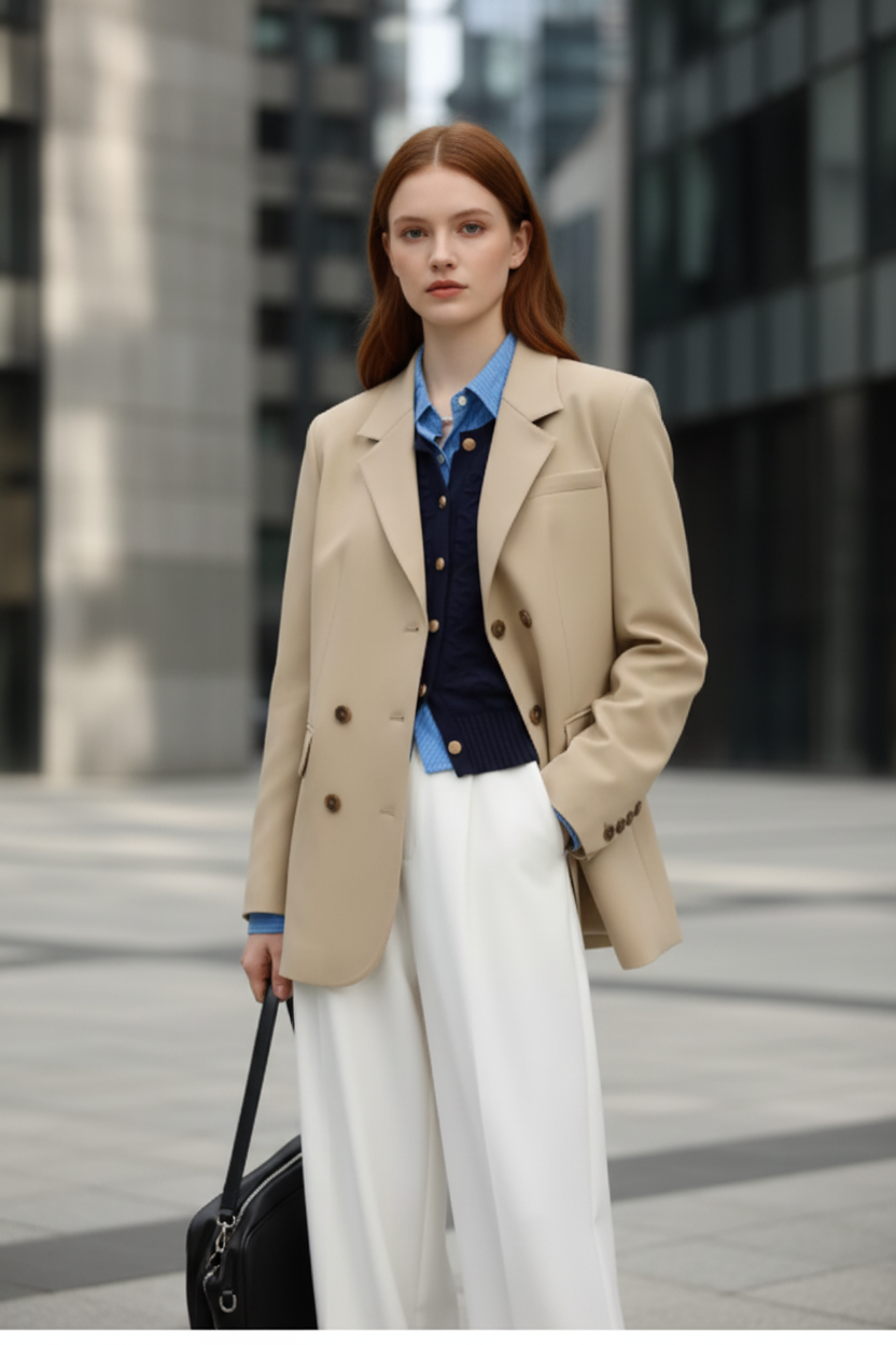 Blazer caqui chic - LÚVORA