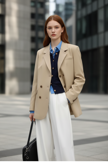 Blazer caqui chic - LÚVORA