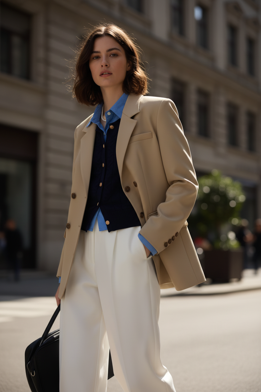 Blazer caqui chic - LÚVORA