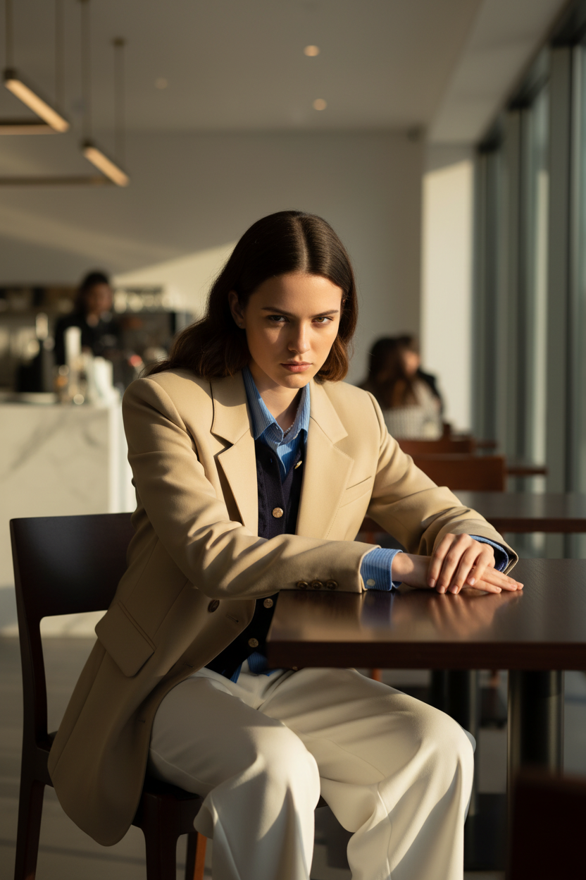 Blazer caqui chic - LÚVORA