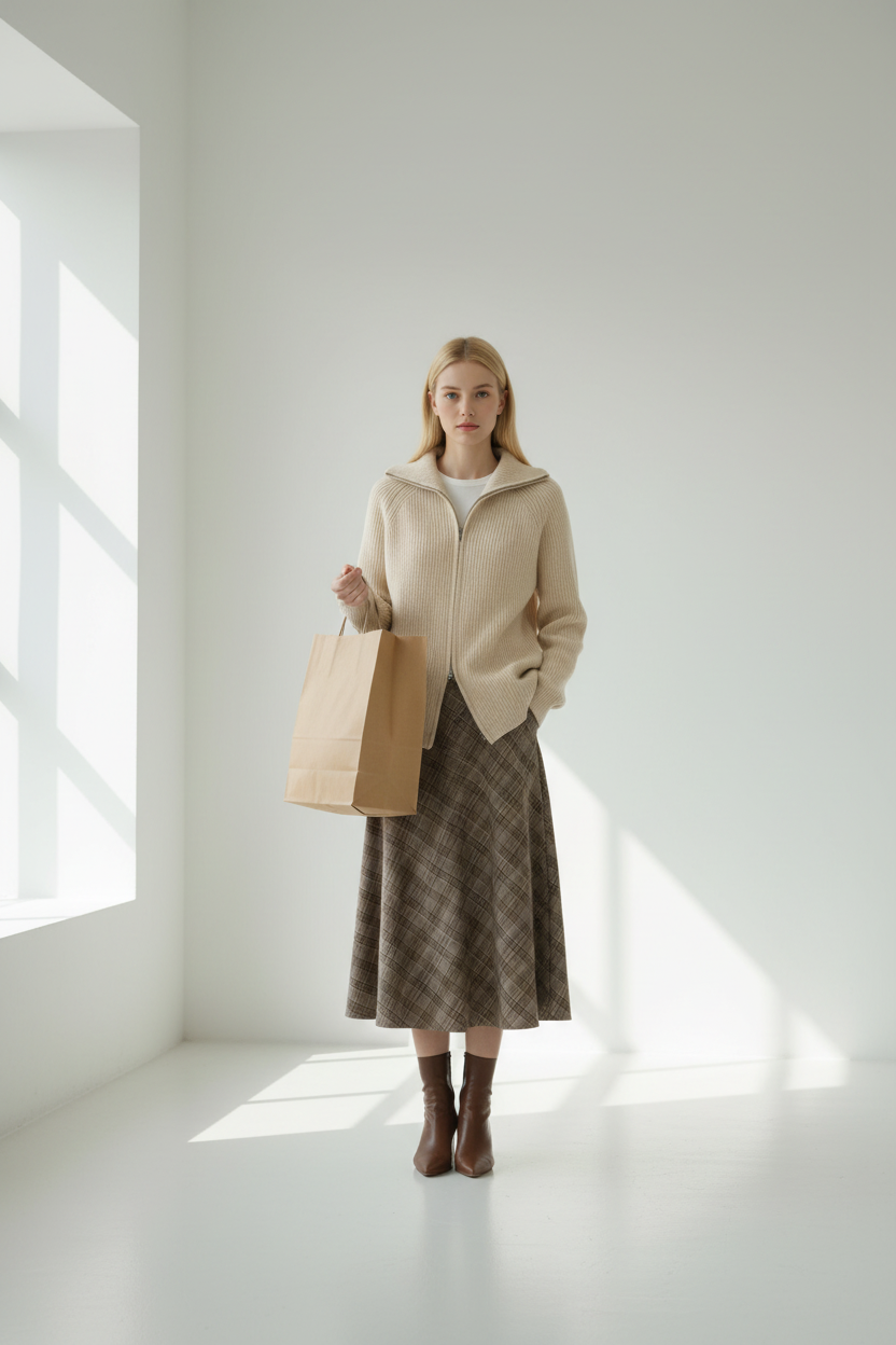 Cardigan Chic de Punto con Cuello Caído - LÚVORA