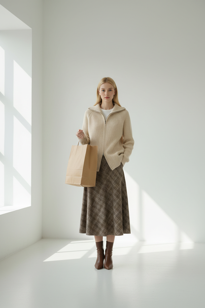 Cardigan Chic de Punto con Cuello Caído - LÚVORA