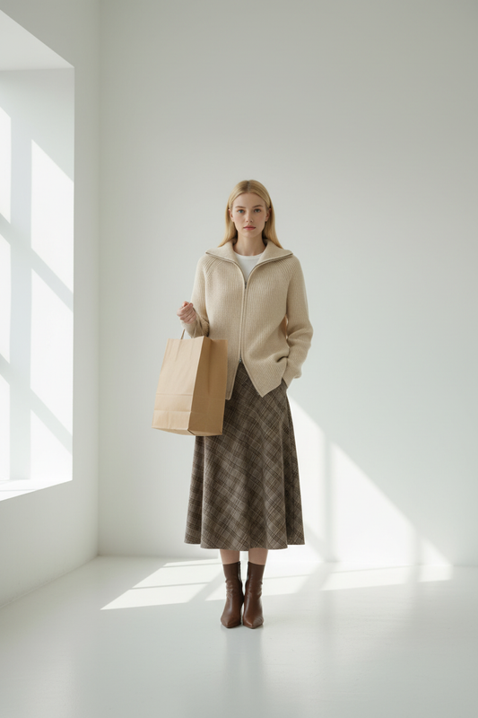 Cardigan Chic de Punto con Cuello Caído - LÚVORA