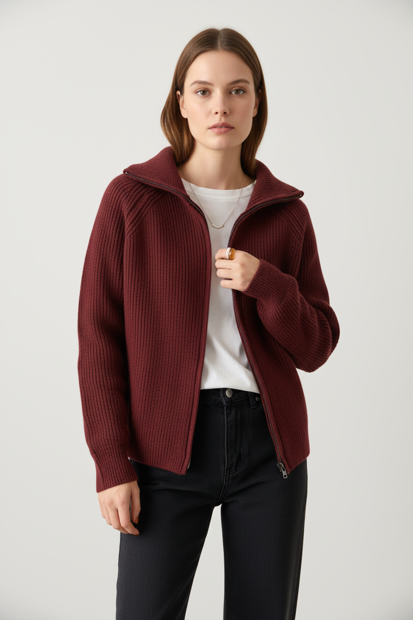 Cardigan Chic de Punto con Cuello Caído - LÚVORA