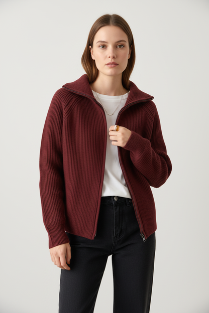 Cardigan Chic de Punto con Cuello Caído - LÚVORA