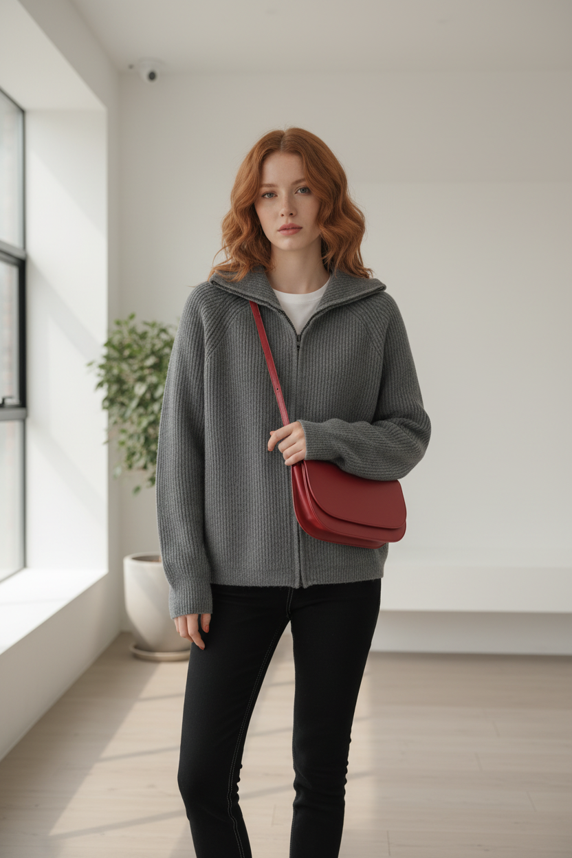 Cardigan Chic de Punto con Cuello Caído - LÚVORA