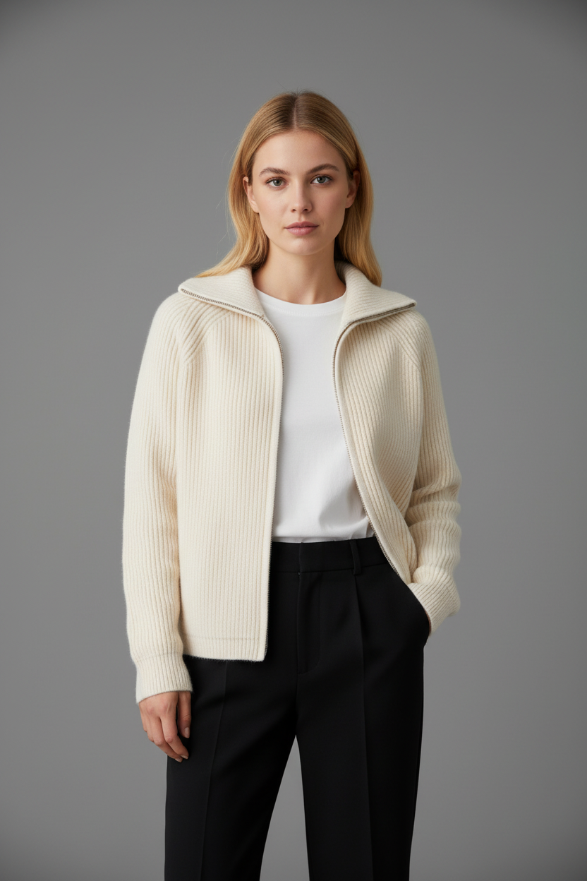 Cardigan Chic de Punto con Cuello Caído - LÚVORA