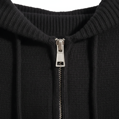 Cárdigan Con Capucha y Cremallera Chic - LÚVORA