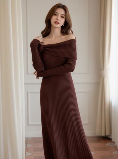 Vestido de Punto Elegante con Escote - LÚVORA