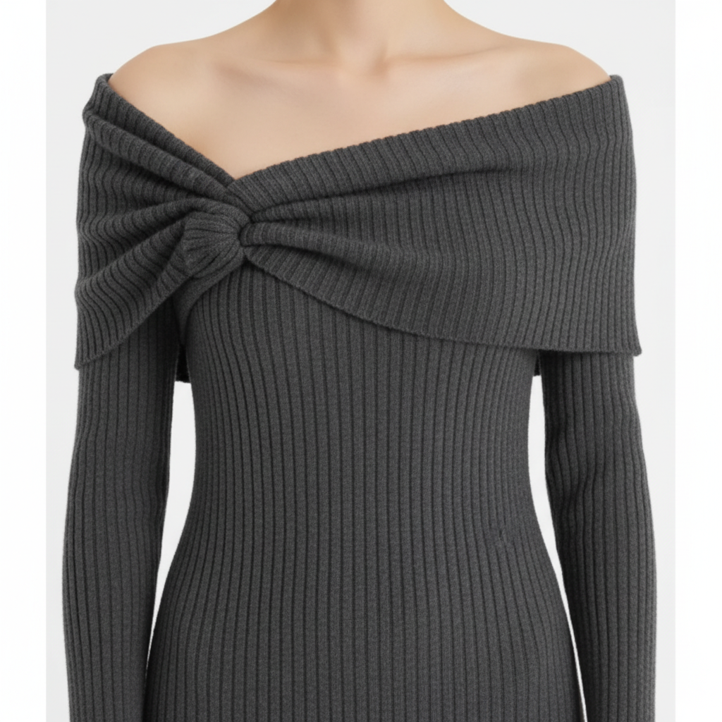 Vestido de Punto Elegante con Escote - LÚVORA