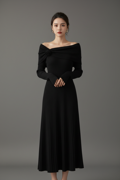 Vestido de Punto Elegante con Escote - LÚVORA